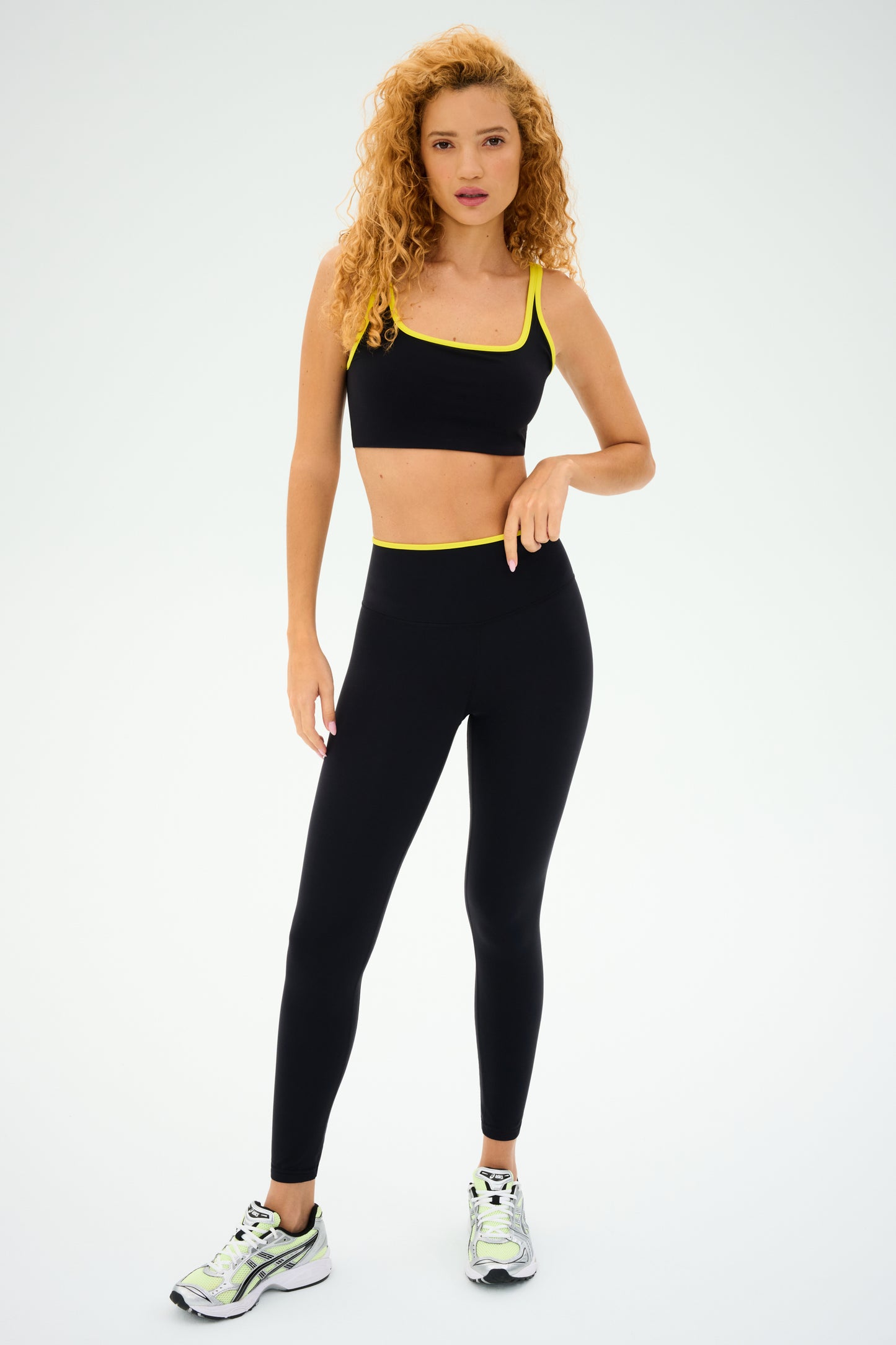 Easton Rigor High Waist 7/8 - Black/Chartreuse