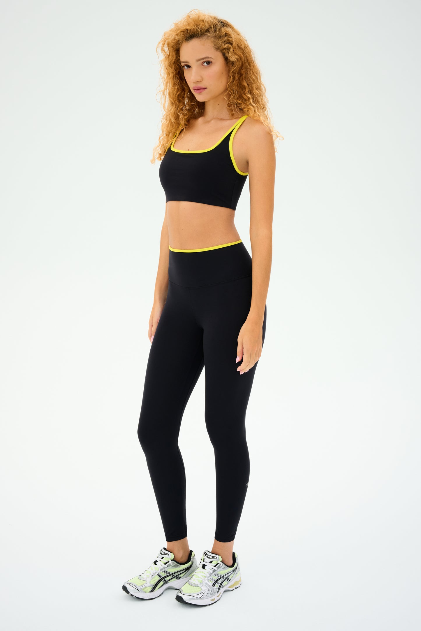 Cait Rigor Bra - Black/Chartreuse