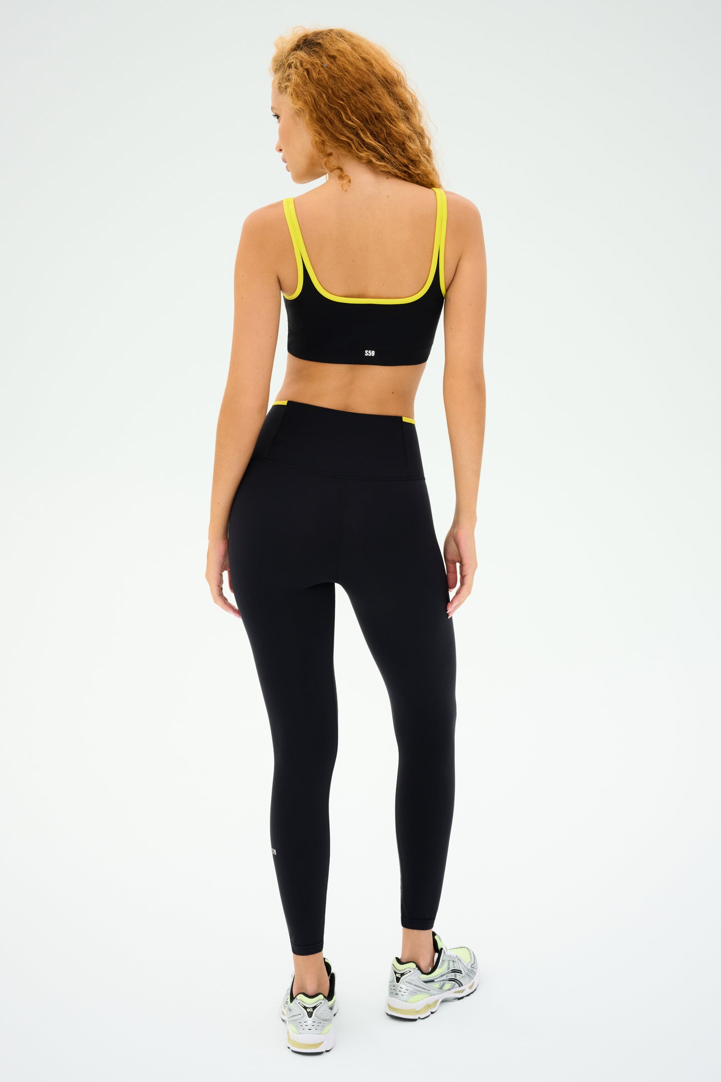 Cait Rigor Bra - Black/Chartreuse