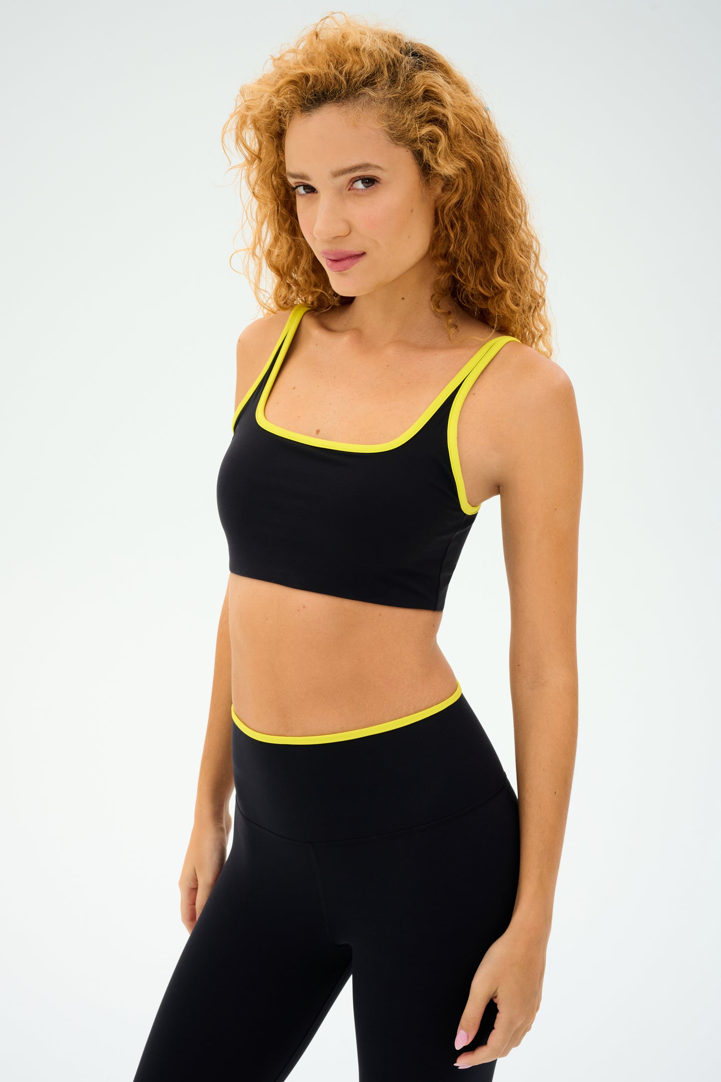 Cait Rigor Bra - Black/Chartreuse