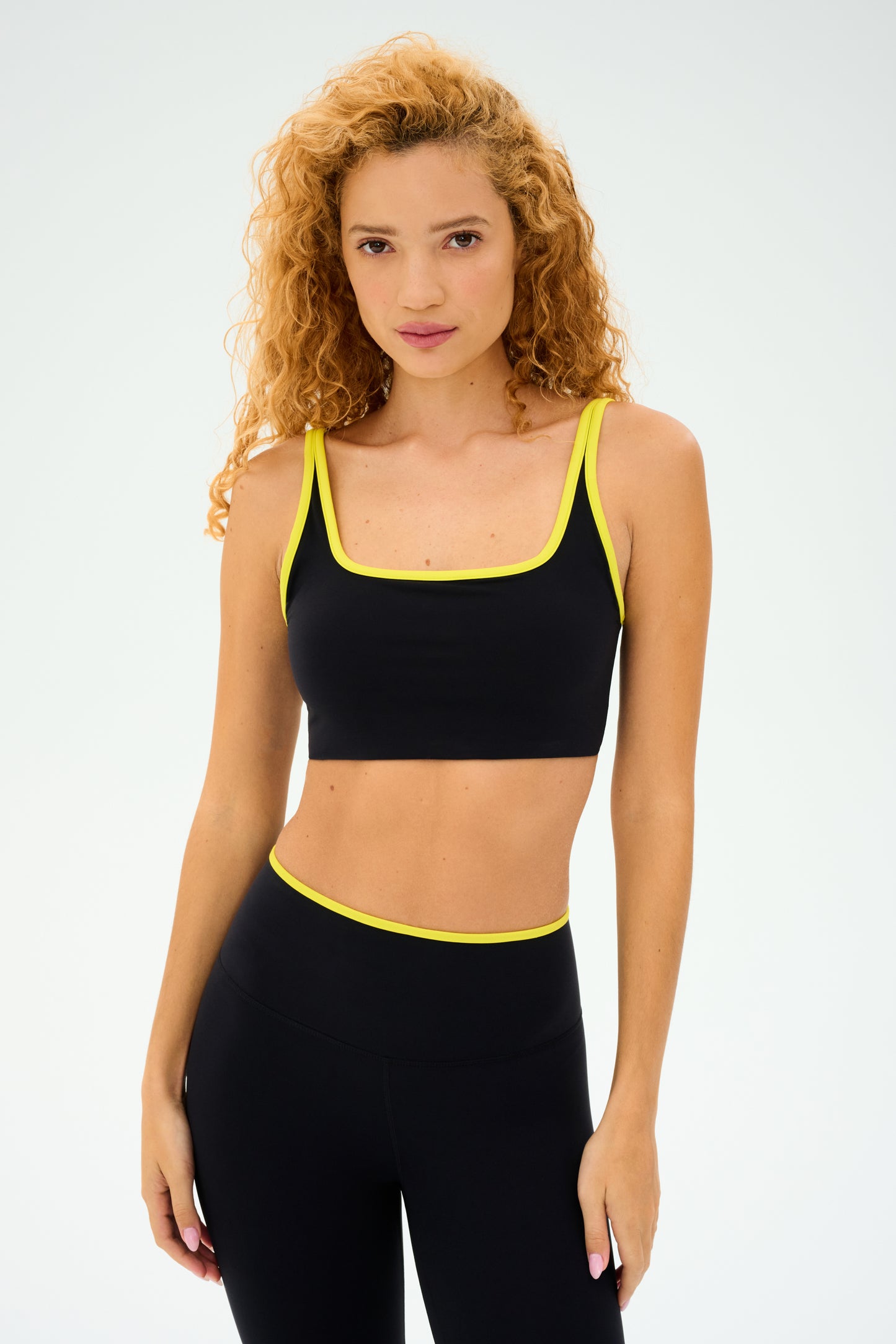 Cait Rigor Bra - Black/Chartreuse