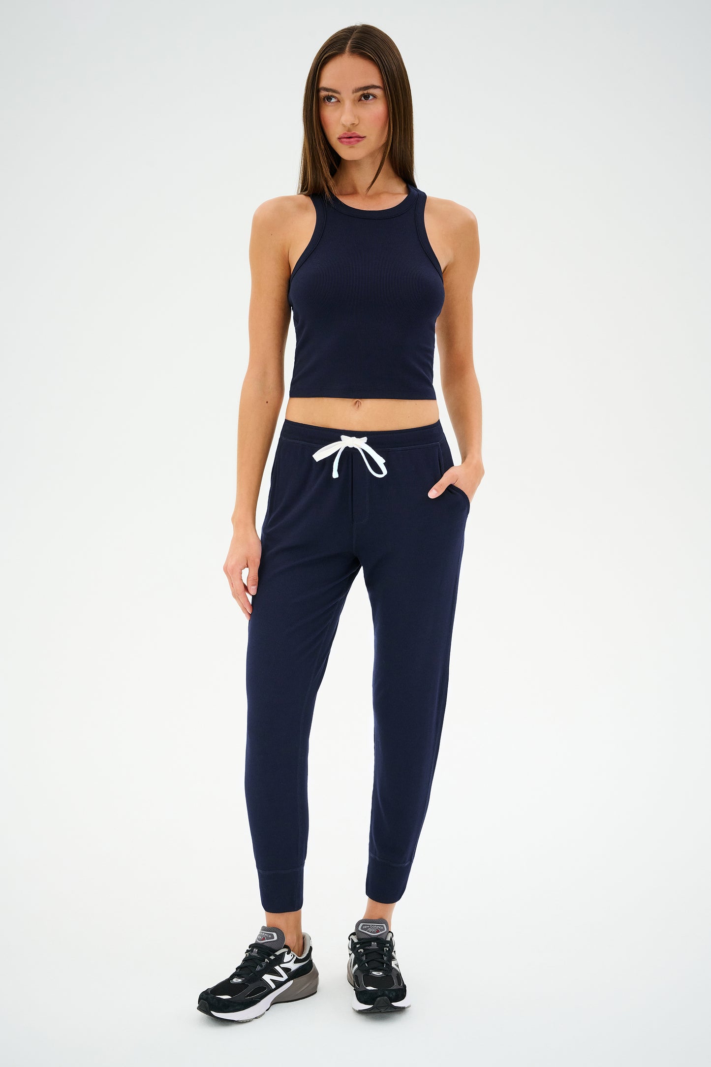 Kiki Rib 7/8 Sweatpant - Indigo