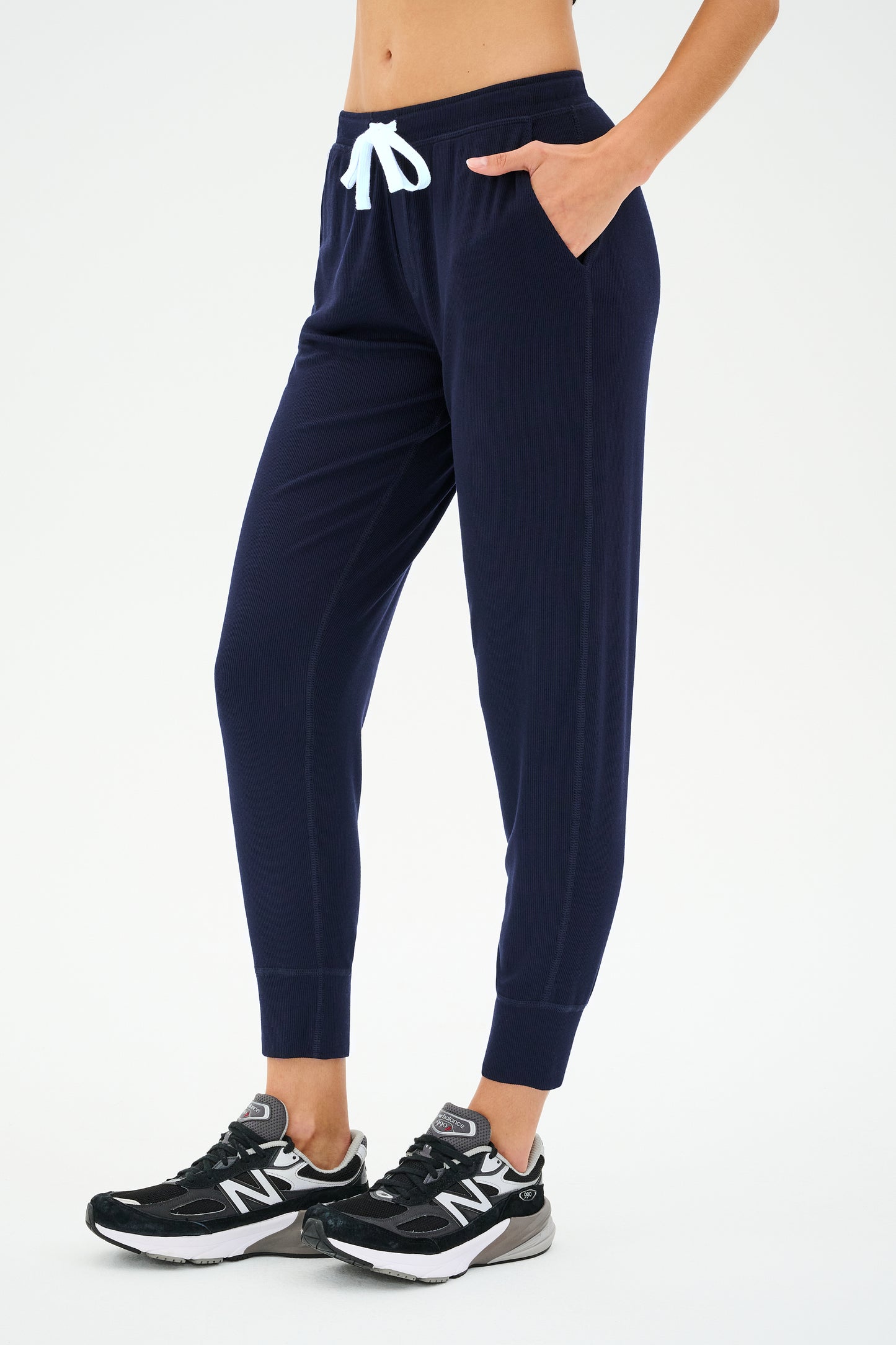 Kiki Rib 7/8 Sweatpant - Indigo