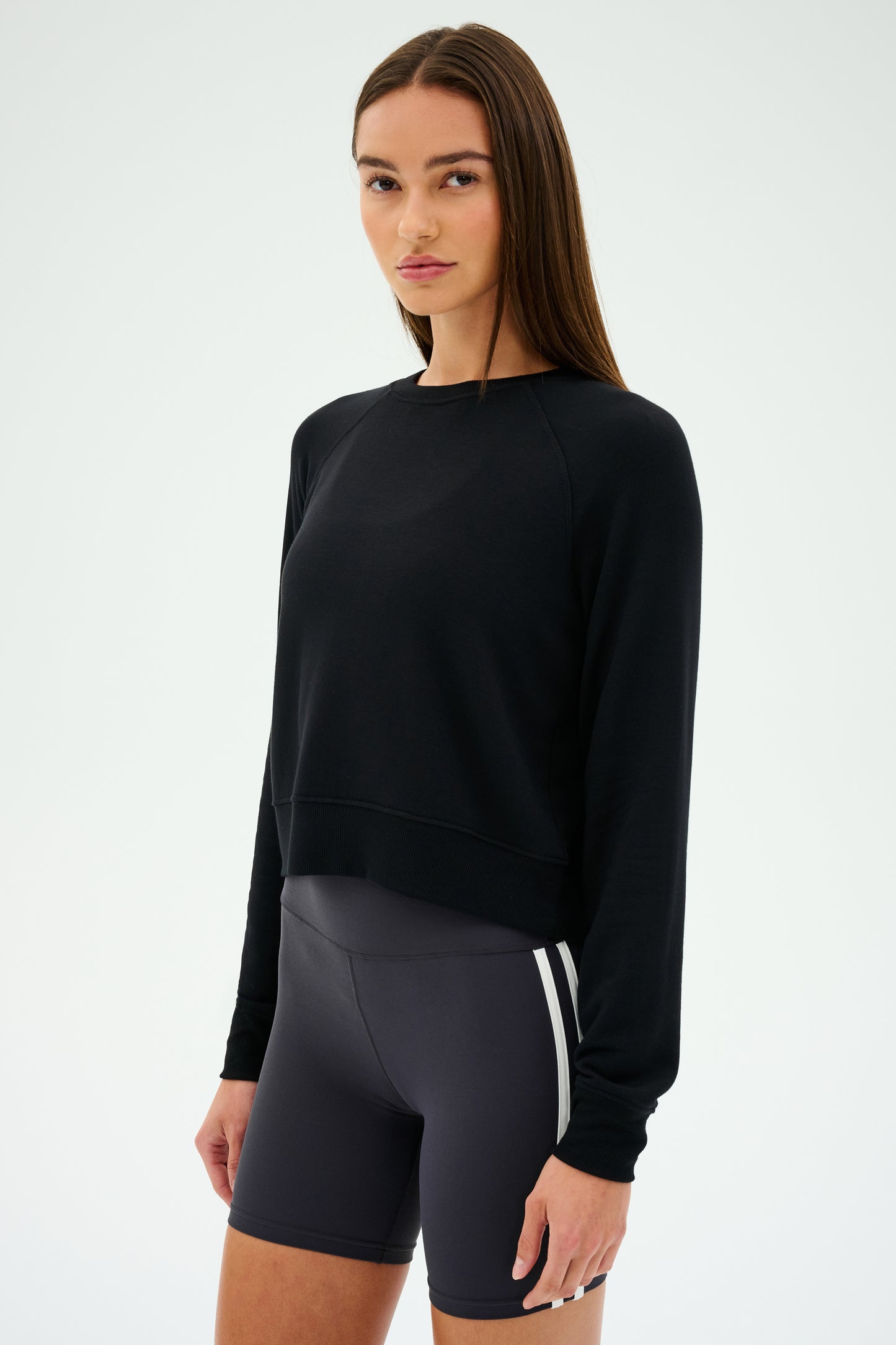 Brooks Fleece Long Sleeve Sweatshirt - Black