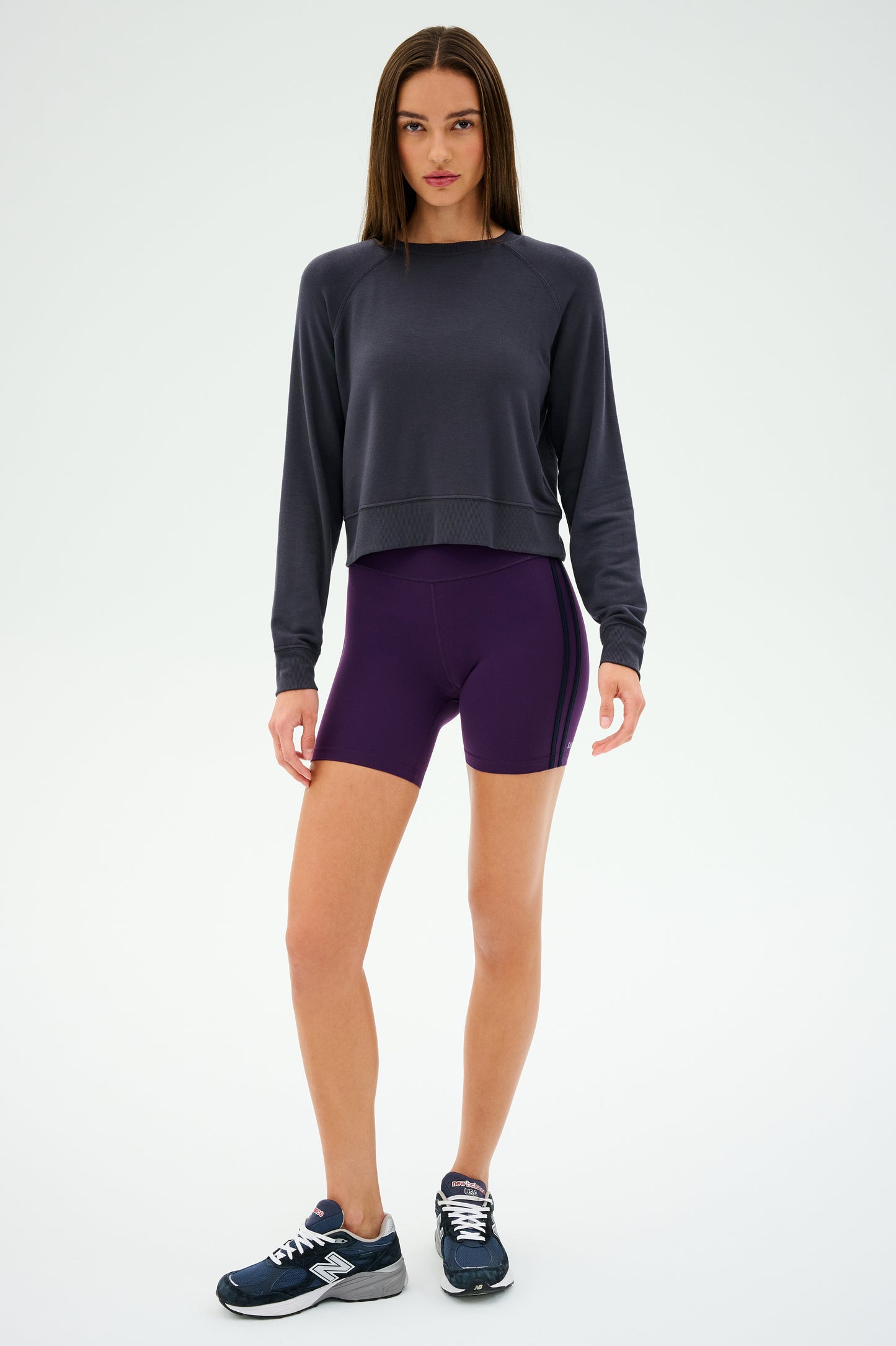 Ella High Waist Airweight Short - Black Currant/Indigo