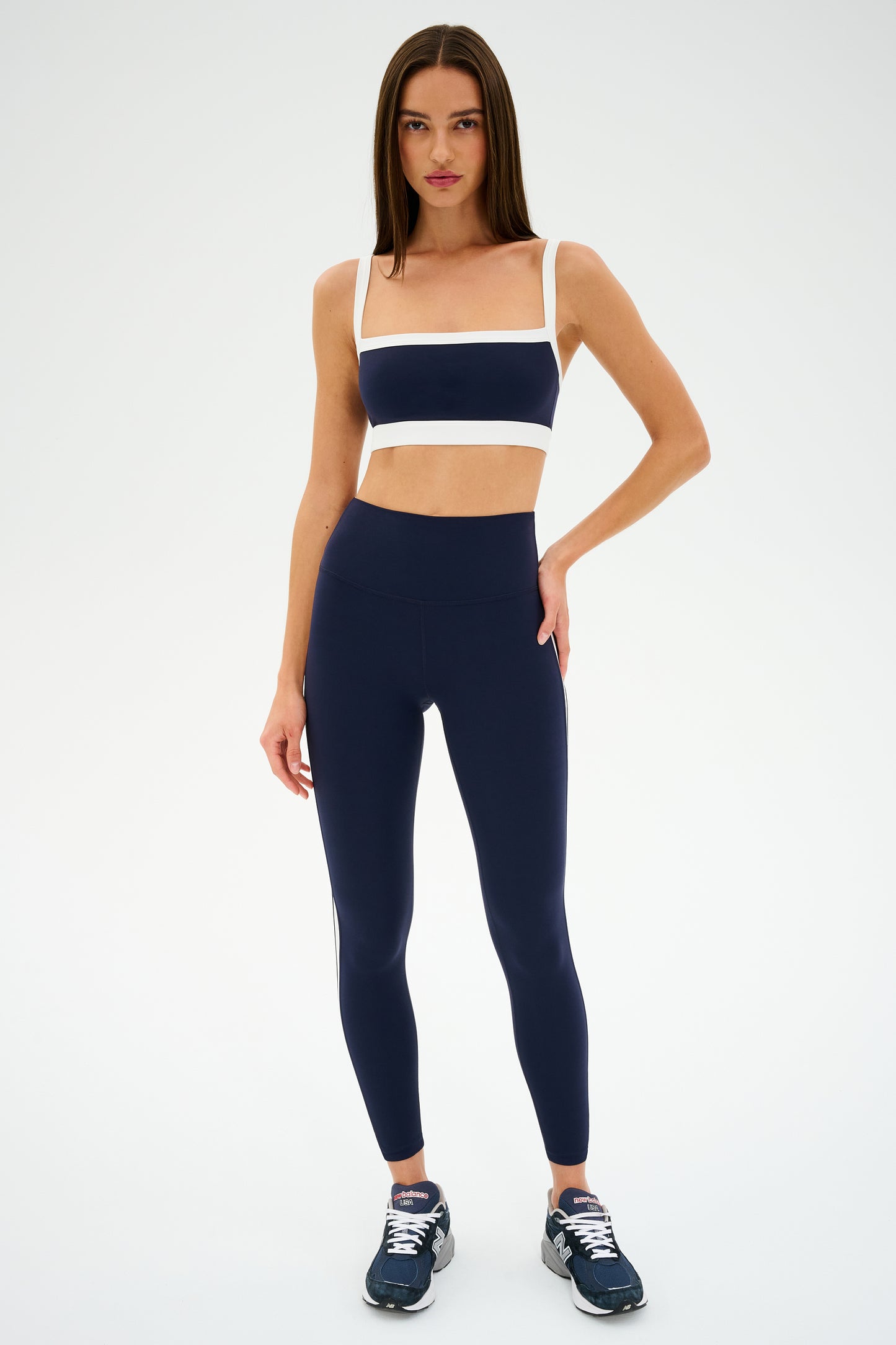 Clare High Waist Rigor 7/8 - Indigo/White