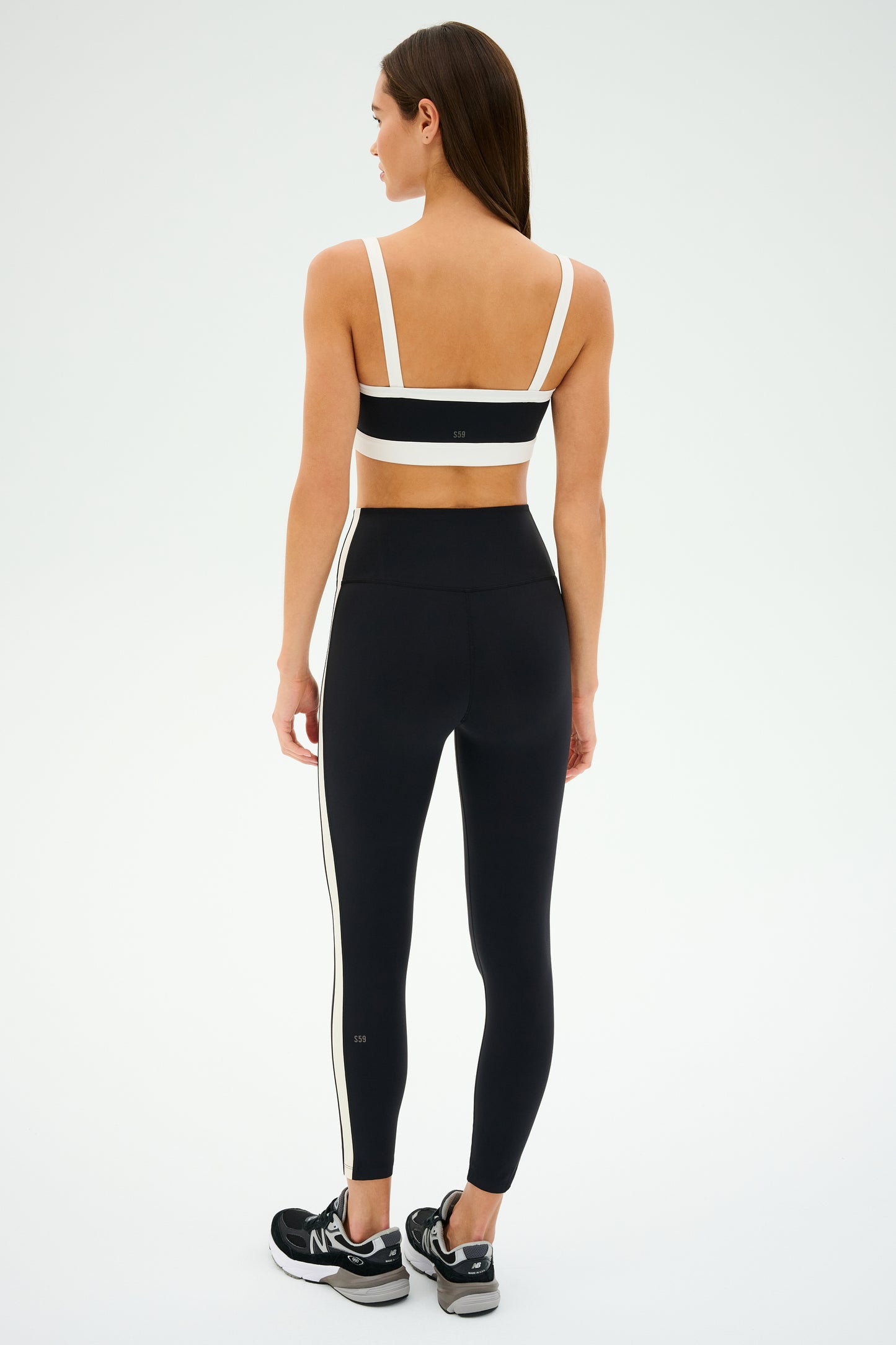 Clare High Waist Rigor 7/8 - Black/White