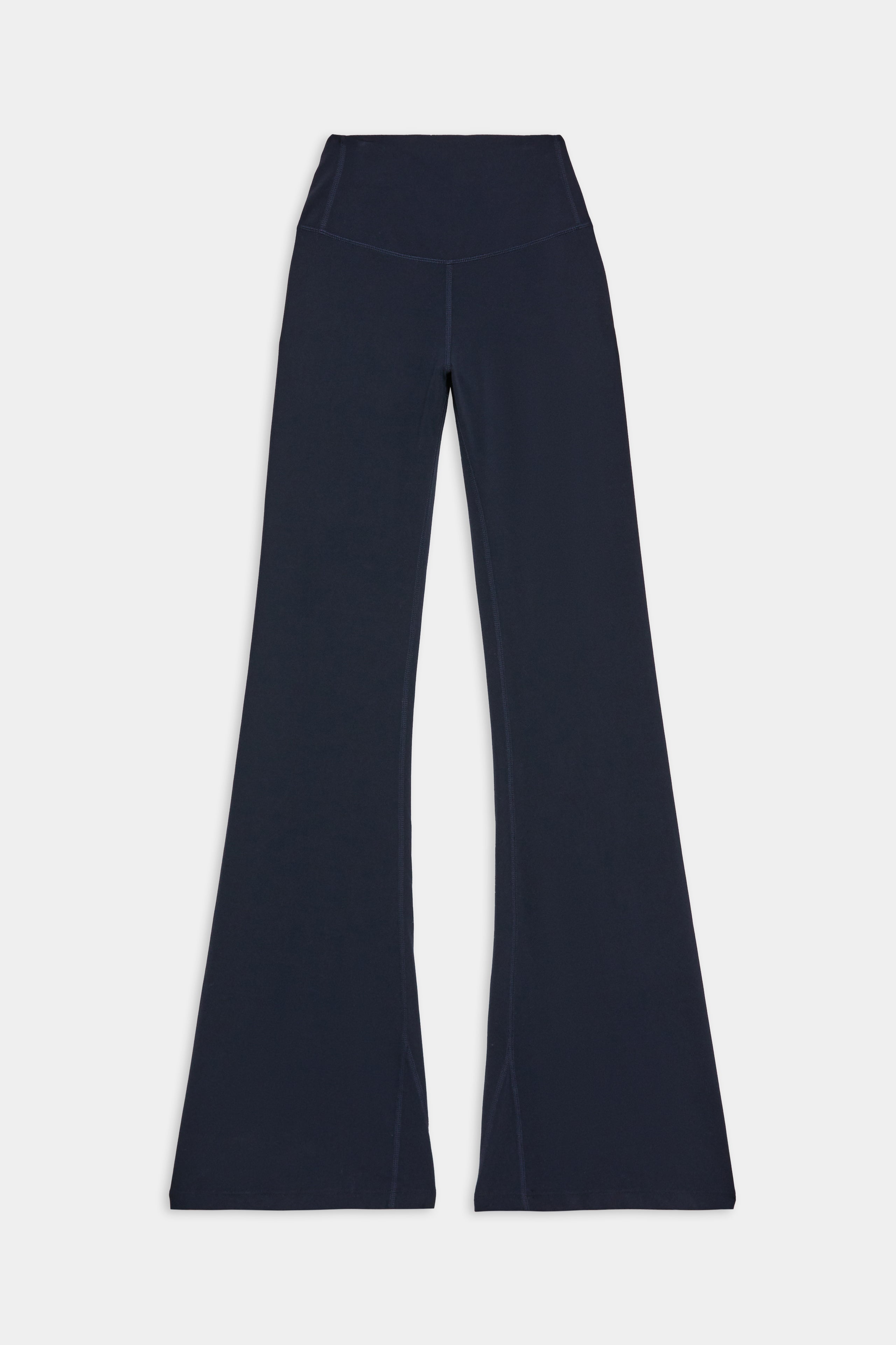 A women's Raquel High Waist Airweight Flare - Indigo pants by SPLITS59.