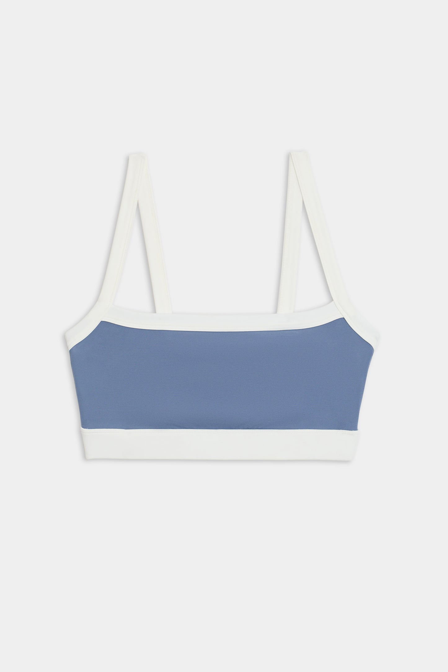 Monah Rigor Bra - Steel Blue/White by SPLITS59 on a white background.