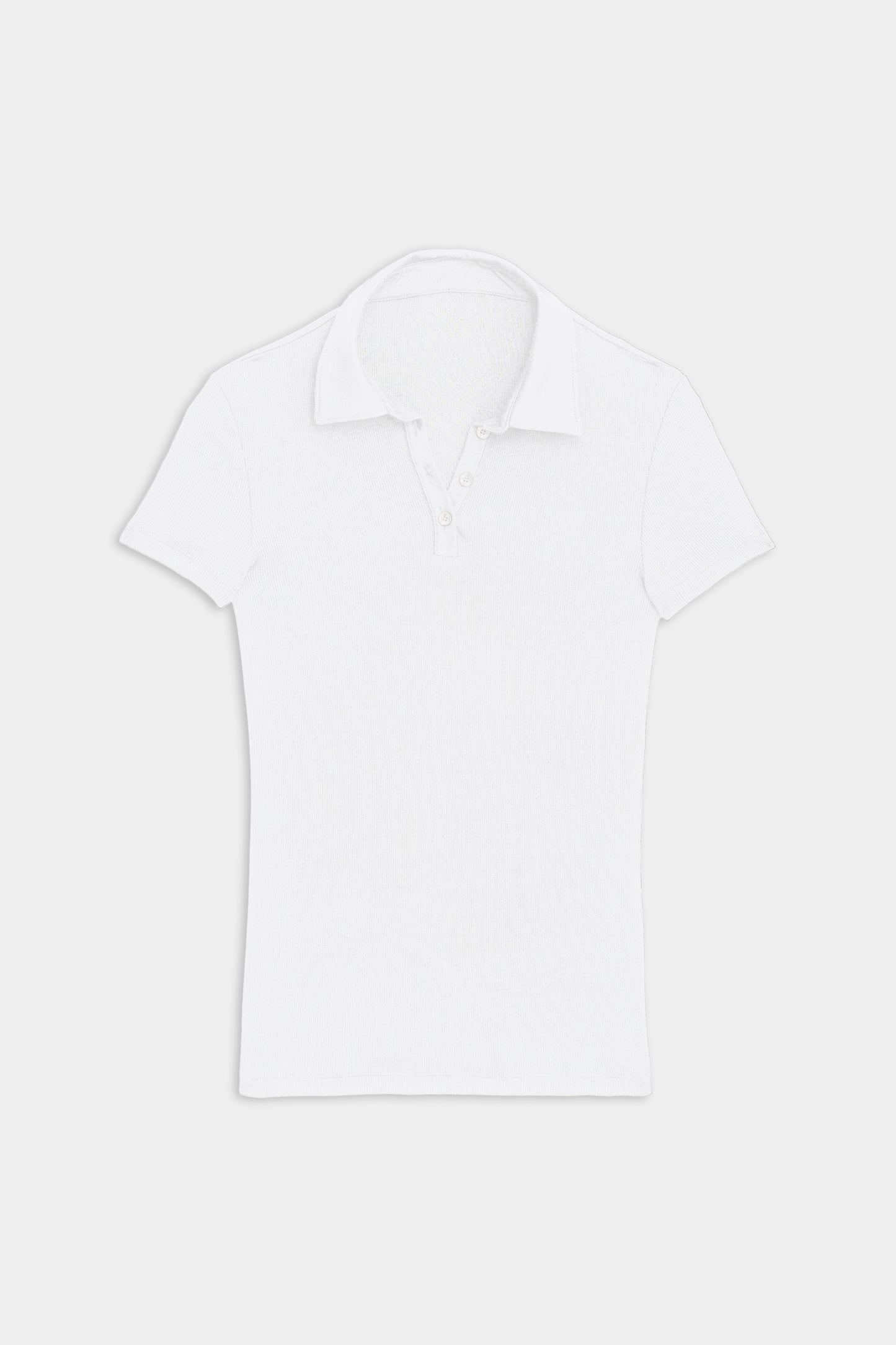 Talia Rib Polo - White by SPLITS59 on a white background.