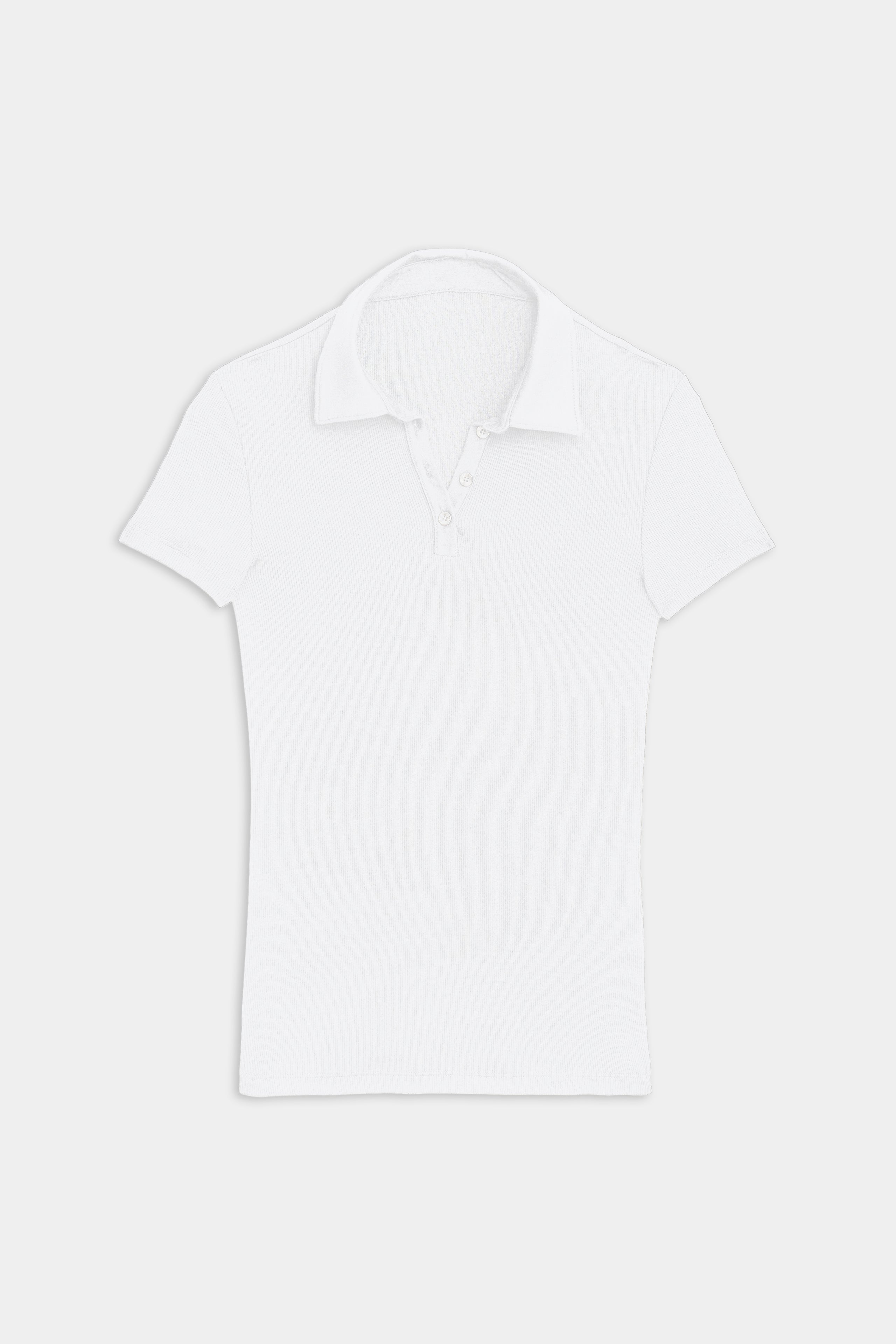 Talia Rib Polo - White by SPLITS59 on a white background.