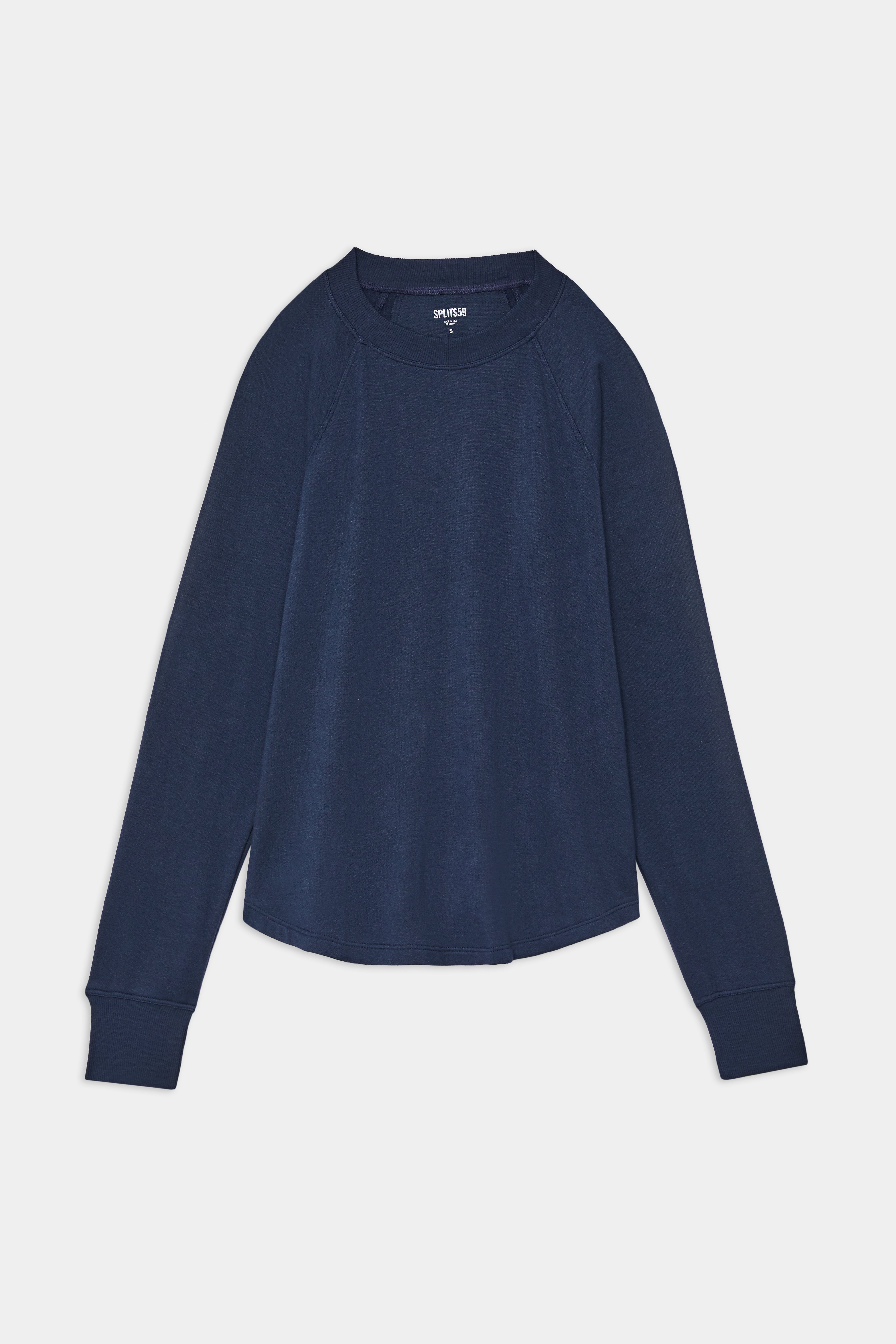 Front flat shot of dark blue sweatshirt